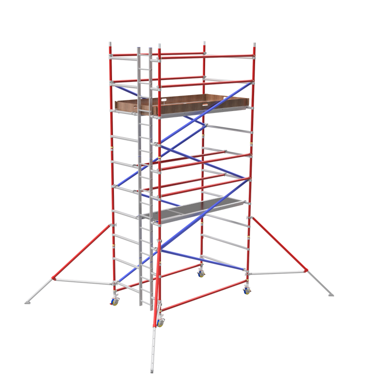 Aluminium access tower setup