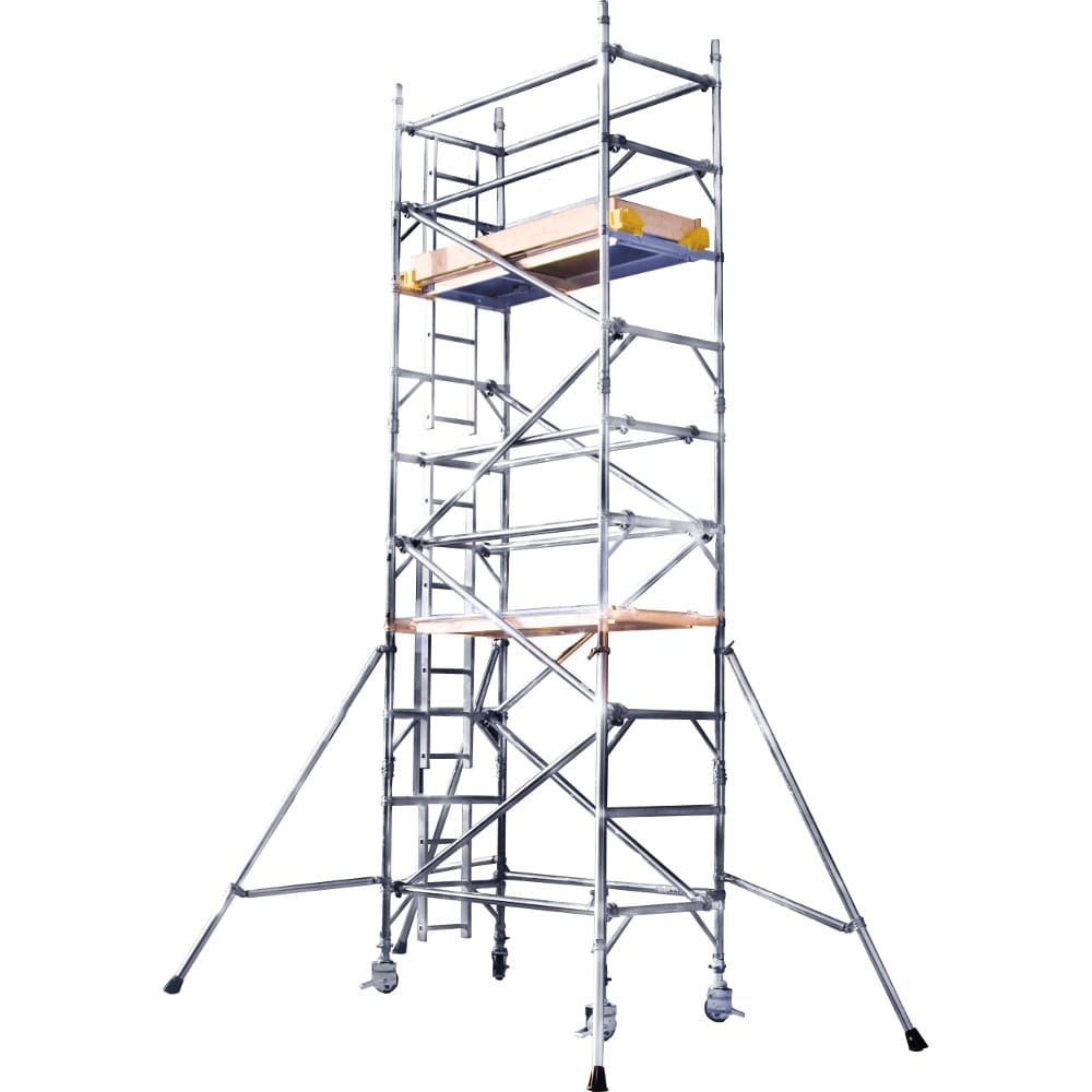 Aluminium access tower at site